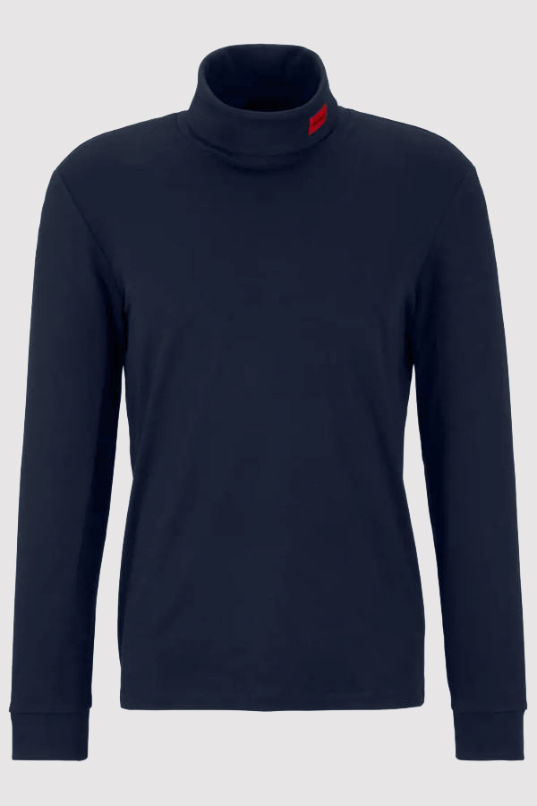 LONG-SLEEVED T-SHIRT HUGO - 405 BLUE